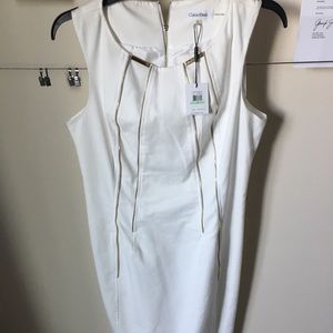 White knee-length Calvin Klein Dress